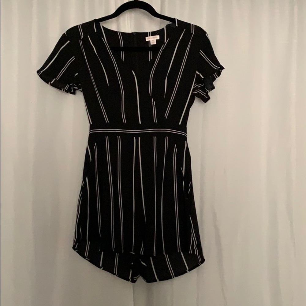 Black and white romper